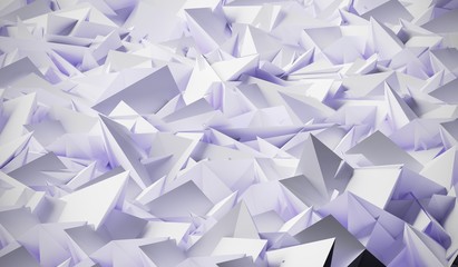 3D Rendering Of White Abstract Background 