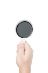 hand holding coffee cup