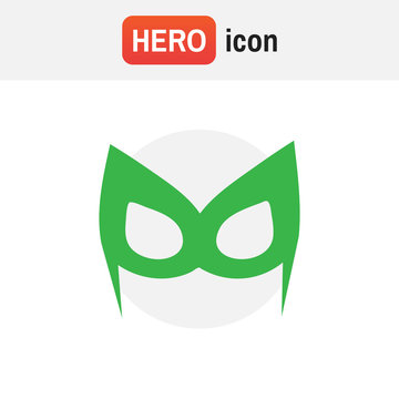 Super hero green mask. Superhero mask for face character