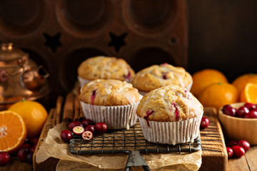 Orange and cranberry muffins