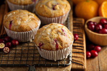 Orange and cranberry muffins