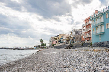 Fototapeta na wymiar Taormina, coastal landscape of Sicily
