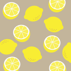 lemon pattern vector. lemon background vector illustration
