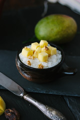 Mango with sticky rice - beautiful sweet dessert.