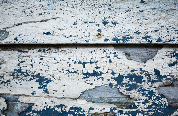 Old wooden texture, White and blue background