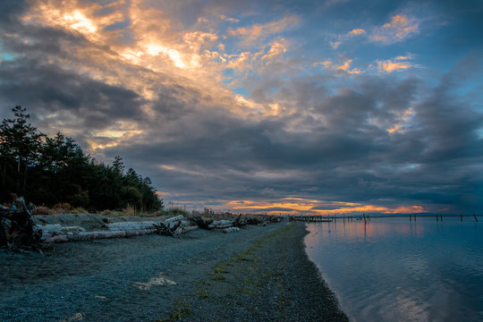 Sunset Sequim Washington Beach