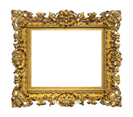 Golden frame for paintings, mirrors or photos