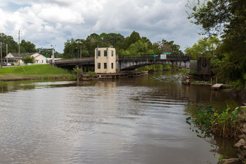 Fototapeta na wymiar A bridge in New Iberia, Louisiana