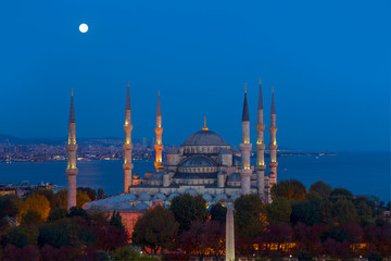 The Blue Mosque, (Sultanahmet), Istanbul, Turkey.