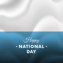 Banner or poster of San Marino National Day celebration. Waving flag. Vector illustration.