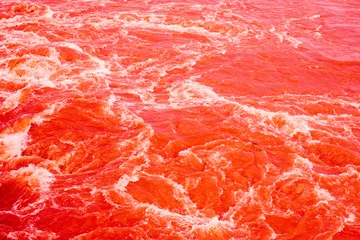 Zelfklevend Fotobehang water surface , Concept sea of blood © bigjom
