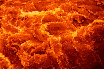 Foto op geborsteld aluminium Vulkaan rivier van magma lava. achtergrond textuur.