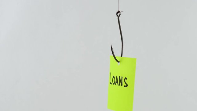 Illustration, on fishhook Loans