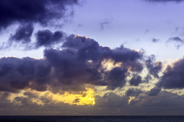 Sunrise over the ocean before storm / Lanzarote / Canary Islands 