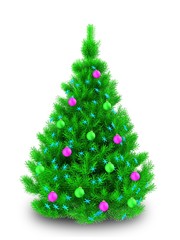3d vibrant Christmas tree