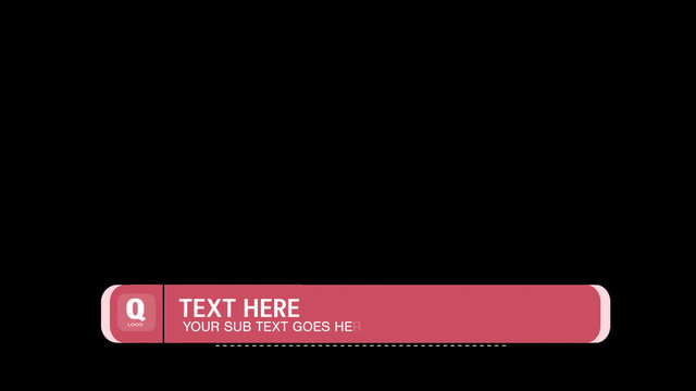 Rounded Bar Lower Third with Animated Stitching