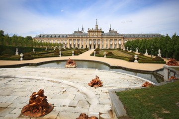Royal Palace at La Granja de San Ildefonso in Segovia province, Castilla y Leon, Spain