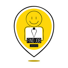 Searching job concept illustration. Find job /  Job hunting / Job seeking