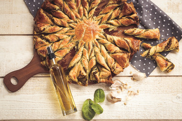 tarte soleil au pesto et basilic 5