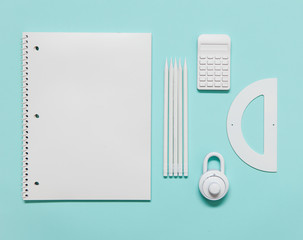 White School Supplies For Middle School Student