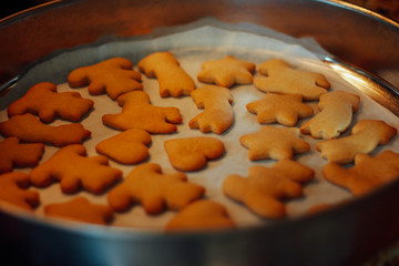Baking Christmas cookies
