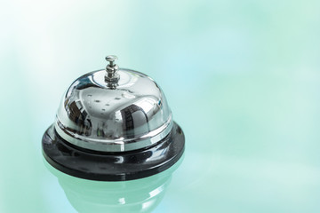 service bell on reception in hotel or restaurant