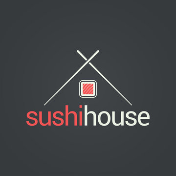 sushi menu house concept design background