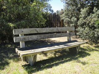 Wooden bench