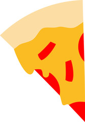 hunger paprika teil stücke pizza rund groß comic cartoon clipart salami
