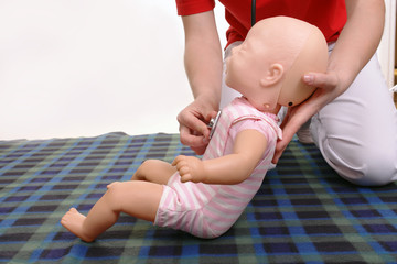 Infant medical examination demonstration