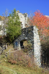 Osttirol, Virgen, Virgental, Ruine, Burgruine, Rabenstein, Burg Virgen, Burg Rabenstein, Herbst,...