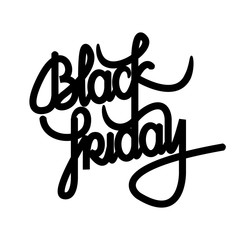 Black Friday lettering. Black Friday calligraphy text