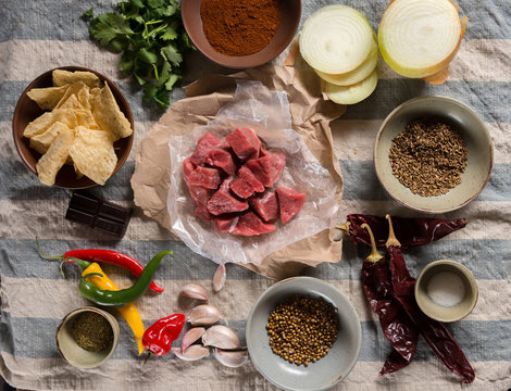 Texas Style Chili Ingredients