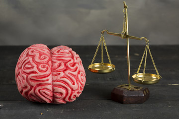Scales and Brain Mental Health Concept