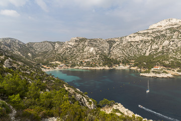 Naklejka na ściany i meble Beach in the Calanques National Park on the southern coast of France