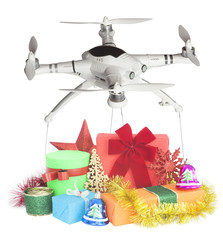 drone delivery of gifts for Christmas holiday
