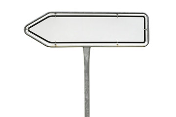 Unbeschriftetes Schild