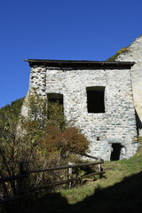 Osttirol, Virgen, Virgental, Ruine, Burgruine, Rabenstein, Burg Virgen, Burg Rabenstein, Herbst,...