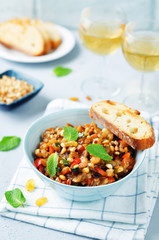 Sicilian Eggplant pine nuts Caponata