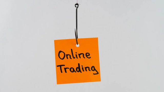 Illustration, on fishhook Online Trading