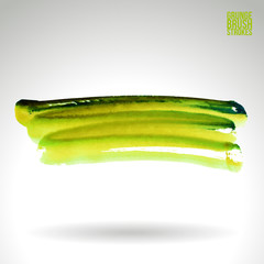 Brush stroke and texture. Grunge vector abstract hand - painted element. Underline and border design.