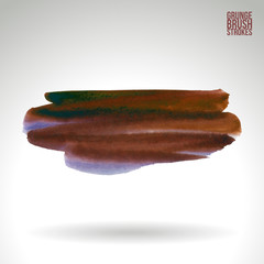 Brush stroke and texture. Grunge vector abstract hand - painted element. Underline and border design.