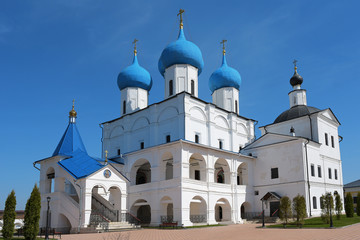 Fototapeta na wymiar Vysotsky monastery in Serpukhov, Russia. Orthodox monastery
