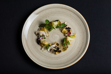 Plate with fresh, colorful vegetables