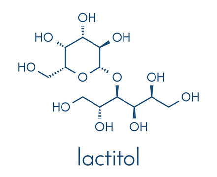 Lactitol sweetener and laxative molecule. Skeletal formula.