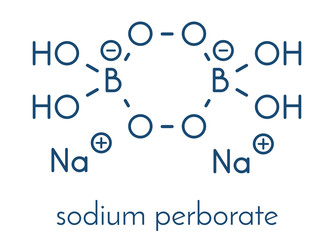 Sodium perborate. Used in detergents and bleaching products. Skeletal formula.