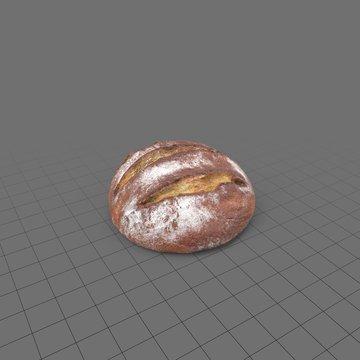 Loaf of round white bread 2