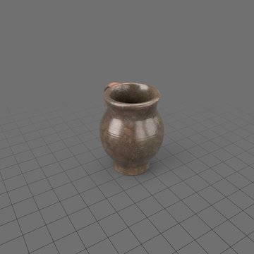 Shallow ceramic pitcher