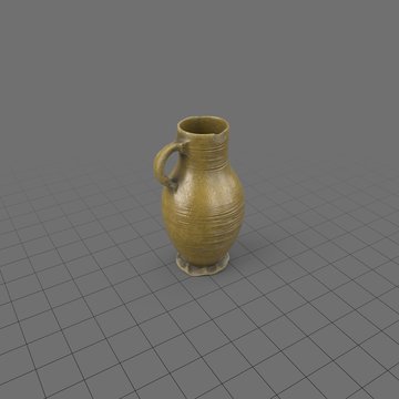 Glazed ceramic wine jug