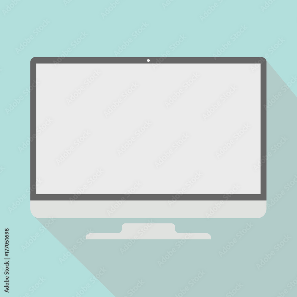 Aufkleber the computer layout is executed in the style of flat design. layers easily editable. flat design tec